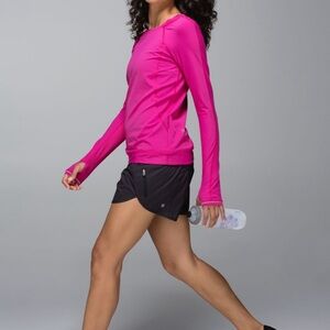 Lululemon run for gold long sleeve pink shirt